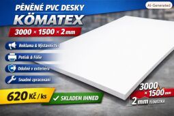Pěněné PVC desky KÖMATEX 2mm